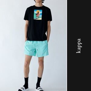 Kappa NWT Banda Coney Nylon Active Shorts in Mint Green • L